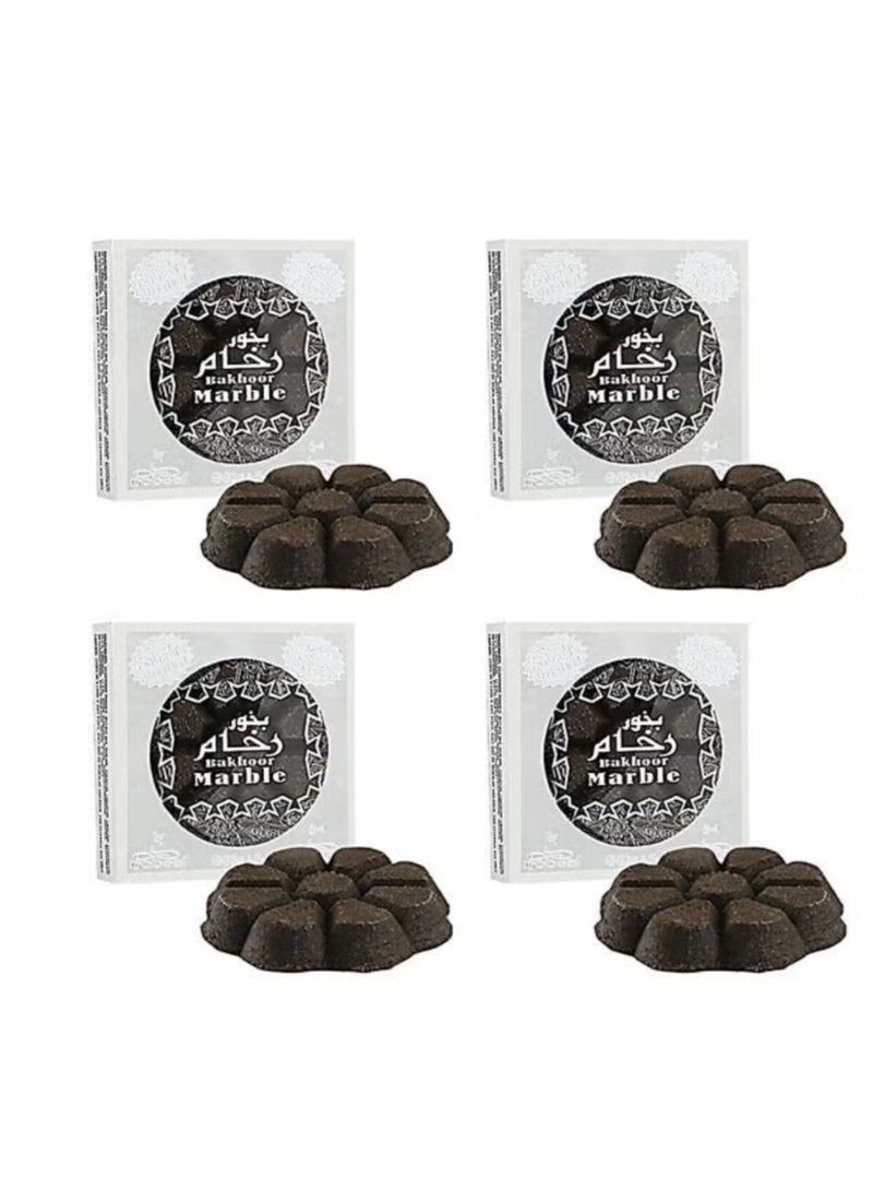 Nabeel 4 Pcs Nabeel Bakhoor Marble 30 GMS Luxury Arabic Incense with Deep Oudh Aroma for a Royal Home Ambience - Image 1